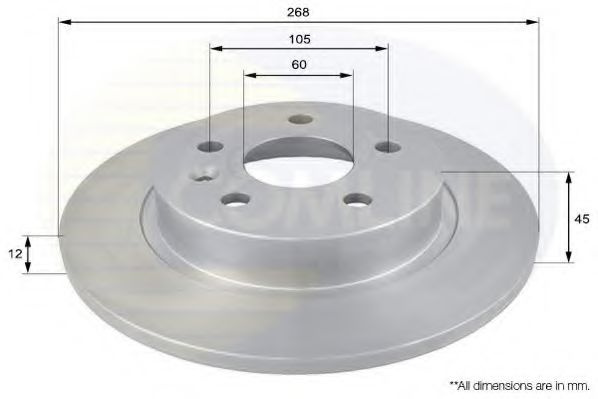 Disc frana OPEL MOKKA (2012 - 2016) COMLINE ADC1152 piesa NOUA