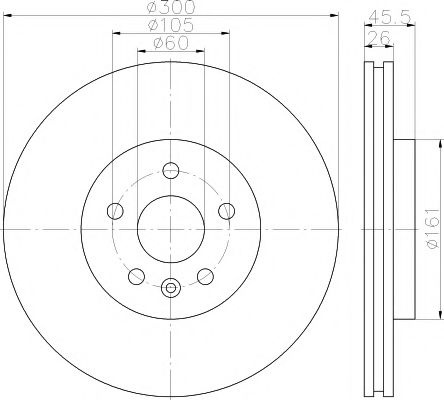 Disc frana OPEL MOKKA (2012 - 2016) TEXTAR 92243303 piesa NOUA