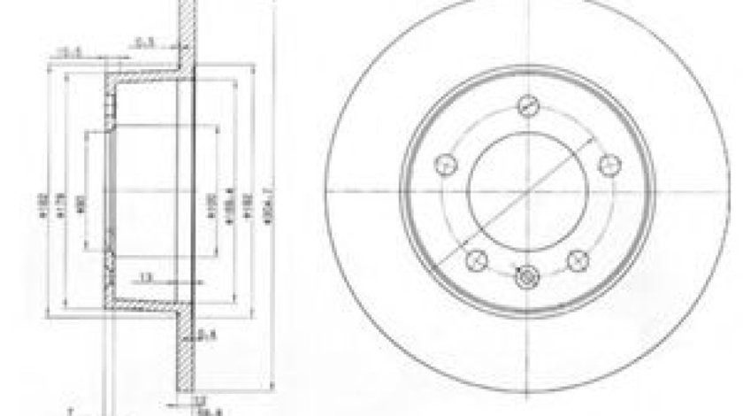 Disc frana OPEL MOVANO autobasculanta (H9) (1999 - 2010) DELPHI BG3681 piesa NOUA