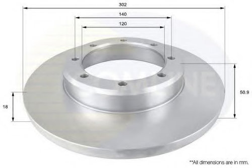 Disc frana OPEL MOVANO B bus (2010 - 2016) COMLINE ADC1598 piesa NOUA