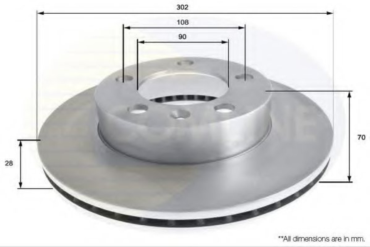 Disc frana OPEL MOVANO B platou / sasiu (2010 - 2016) COMLINE ADC2701V piesa NOUA
