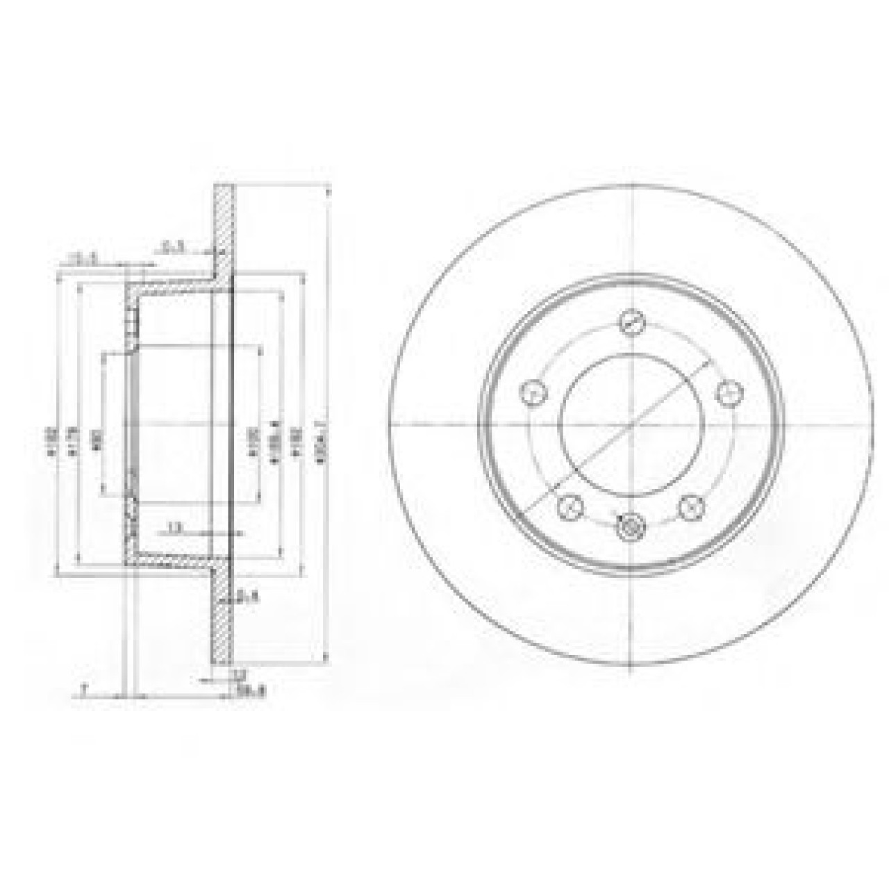Disc frana OPEL MOVANO Combi (J9) (1998 - 2010) DELPHI BG3681 piesa NOUA