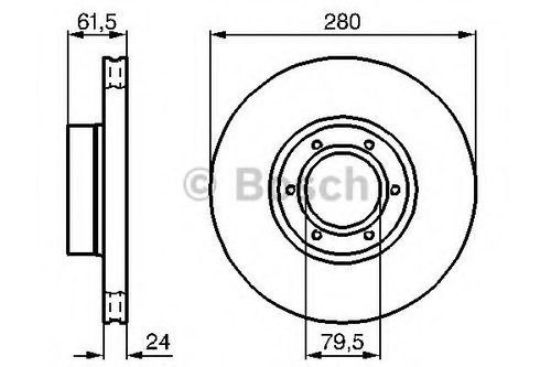 Disc frana OPEL MOVANO platou / sasiu (U9, E9) (1998 - 2010) BOSCH 0 986 478 745 piesa NOUA