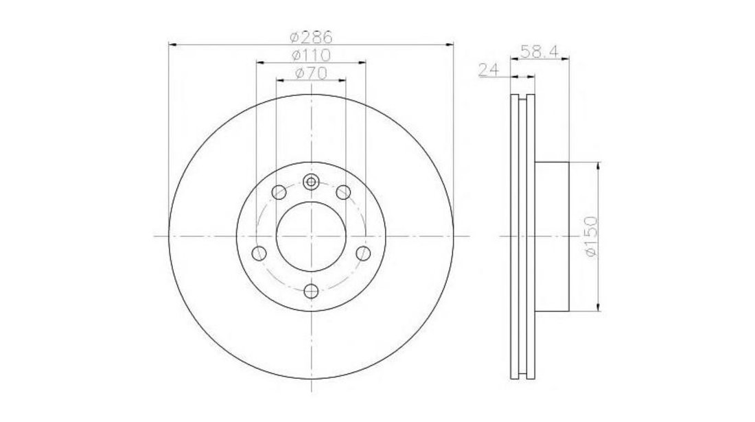 Disc frana Opel OMEGA B (25_, 26_, 27_) 1994-2003 #2 09588910