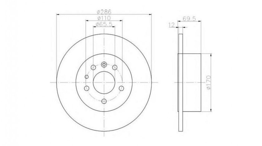 Disc frana Opel OMEGA B (25_, 26_, 27_) 1994-2003 #2 08589110