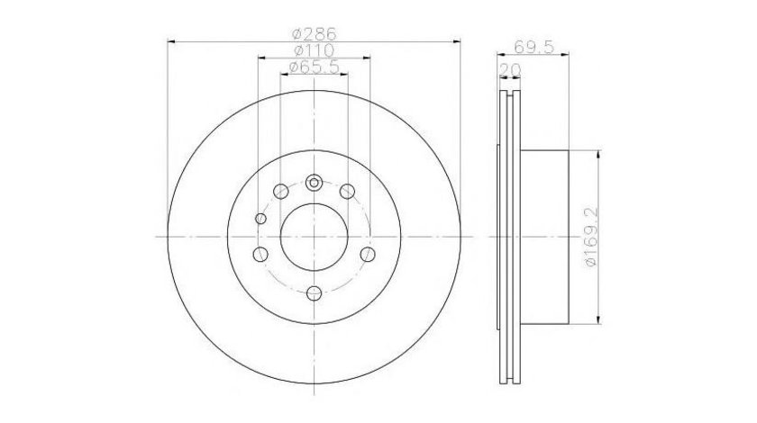 Disc frana Opel OMEGA B (25_, 26_, 27_) 1994-2003 #2 0986479394