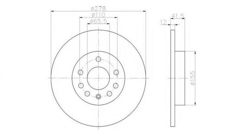 Disc frana Opel SIGNUM 2003-2016 #2 08951110