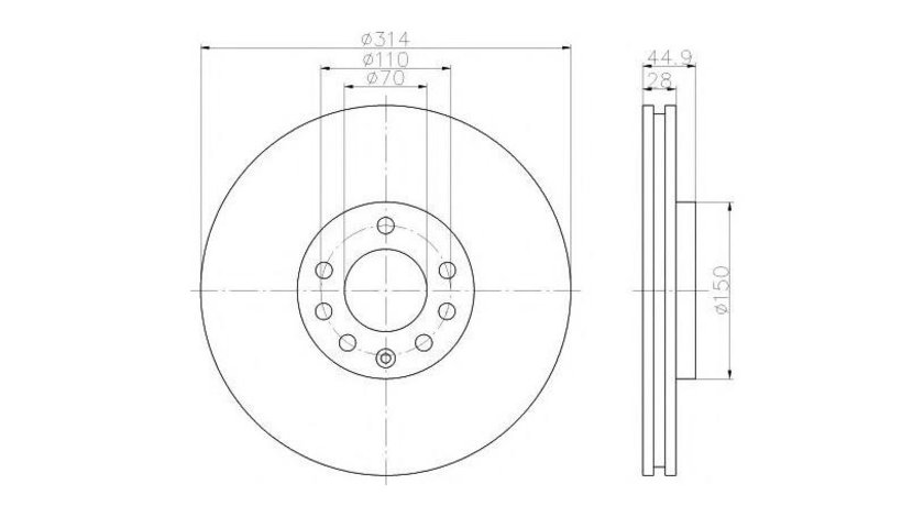 Disc frana Opel SIGNUM 2003-2016 #2 0986479143