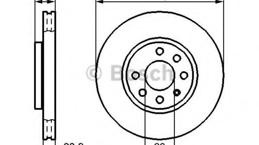 Disc frana OPEL TIGRA TwinTop (2004 - 2016) BOSCH 0 986 479 B46 piesa NOUA