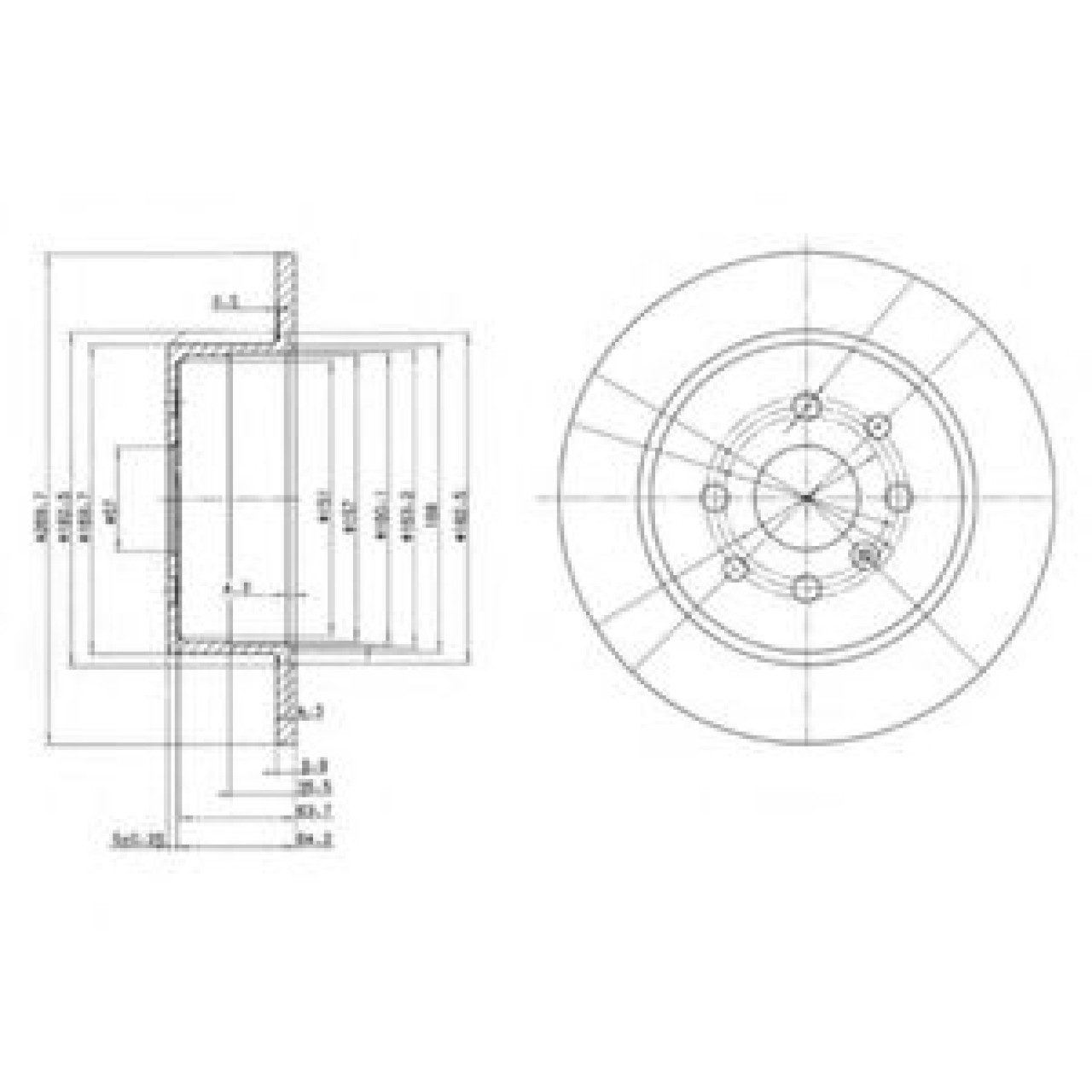Disc frana OPEL VECTRA B (36) (1995 - 2002) DELPHI BG3141 piesa NOUA