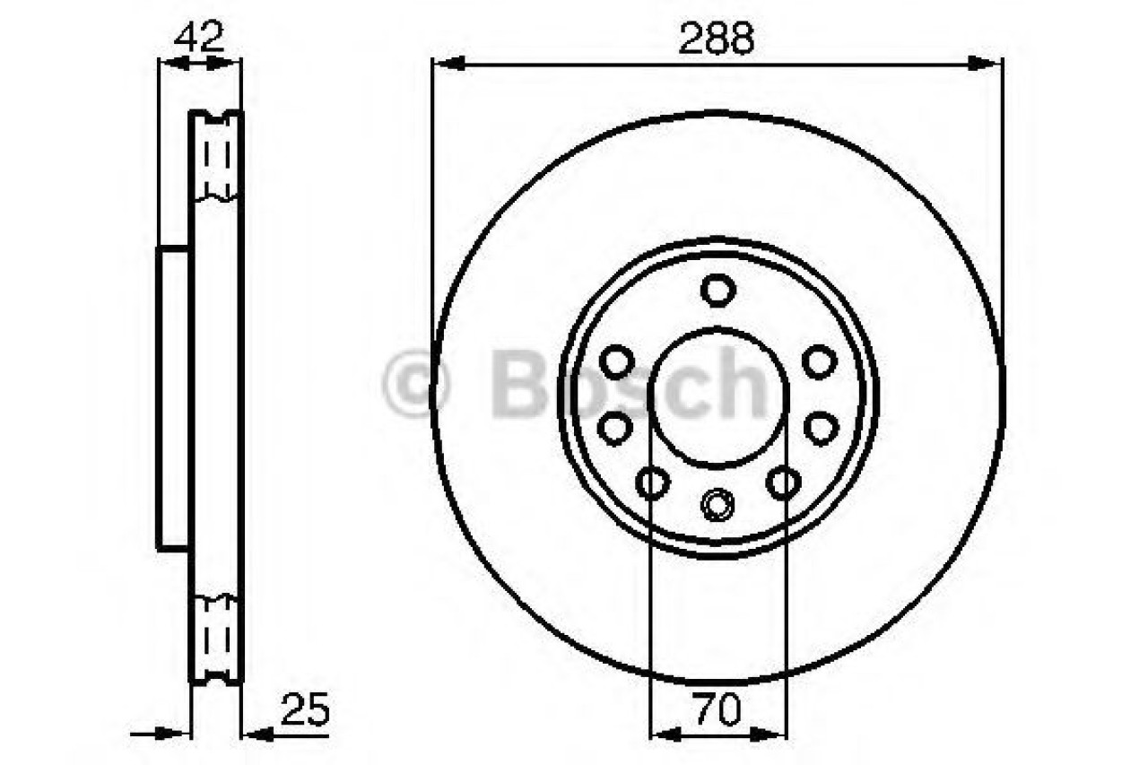 Disc frana OPEL VECTRA B Combi (31) (1996 - 2003) BOSCH 0 986 478 588 piesa NOUA