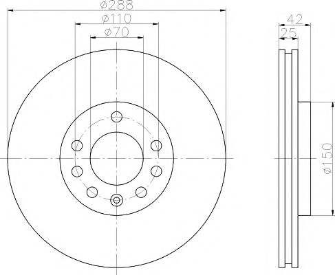 Disc frana OPEL VECTRA B Combi (31) (1996 - 2003) TEXTAR 92075603 piesa NOUA