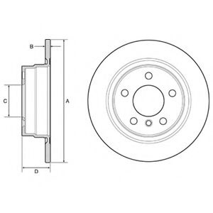 Disc frana OPEL VECTRA B Combi (31) (1996 - 2003) DELPHI BG4649C piesa NOUA