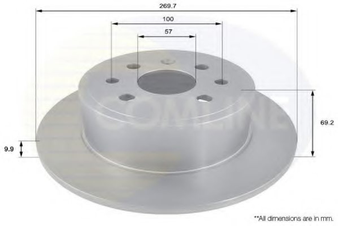 Disc frana OPEL VECTRA B Combi (31) (1996 - 2003) COMLINE ADC1104 piesa NOUA