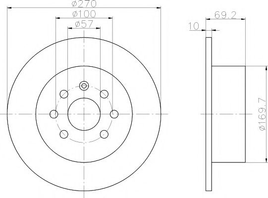 Disc frana OPEL VECTRA B Combi (31) (1996 - 2003) TEXTAR 92075503 piesa NOUA