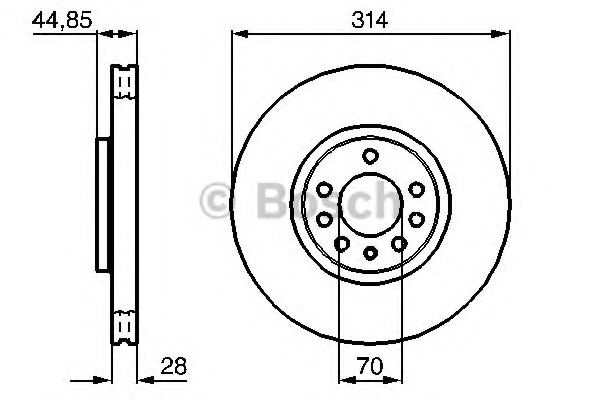 Disc frana OPEL VECTRA C Combi (2003 - 2016) BOSCH 0 986 479 143 piesa NOUA