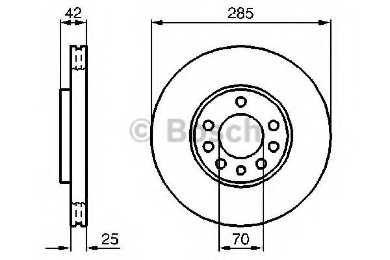 Disc frana OPEL VECTRA C Combi (2003 - 2016) BOSCH 0 986 479 107 piesa NOUA