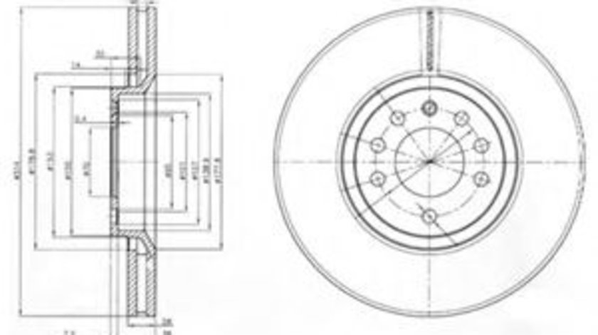 Disc frana OPEL VECTRA C Combi (2003 - 2016) DELPHI BG3973 piesa NOUA