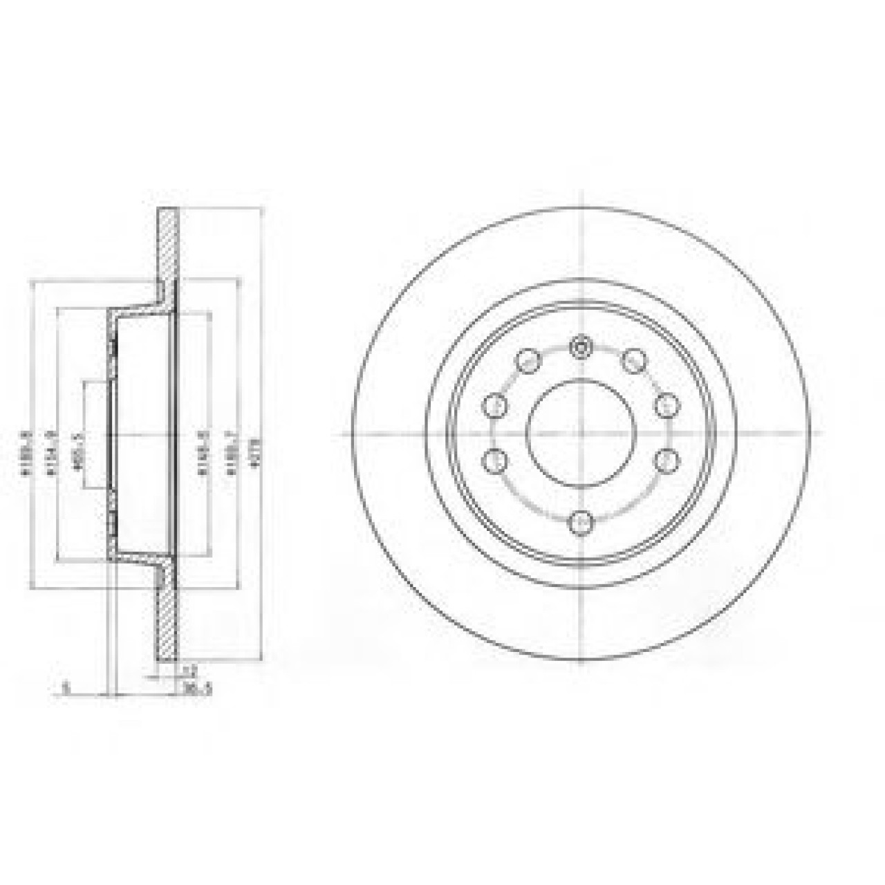 Disc frana OPEL VECTRA C GTS (2002 - 2016) DELPHI BG3731C piesa NOUA
