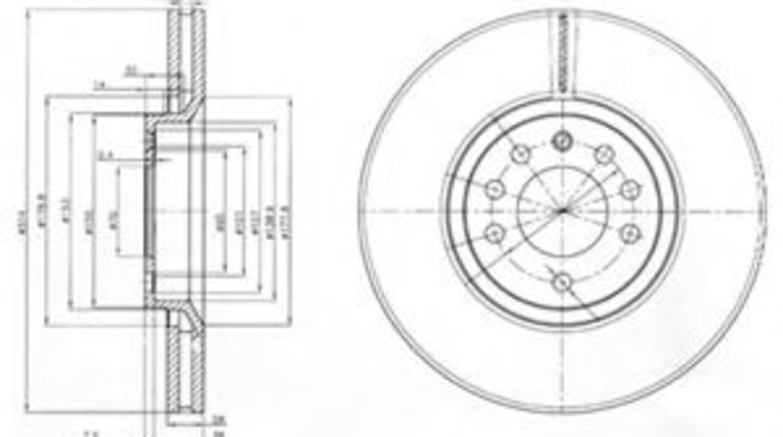 Disc frana OPEL VECTRA C GTS (2002 - 2016) DELPHI BG3973 piesa NOUA