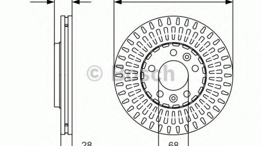 Disc frana OPEL VIVARO caroserie (2014 - 2016) BOSCH 0 986 479 D30 piesa NOUA