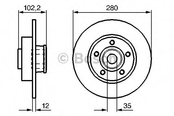 Disc frana OPEL VIVARO combi (J7) (2001 - 2014) BOSCH 0 986 479 271 piesa NOUA