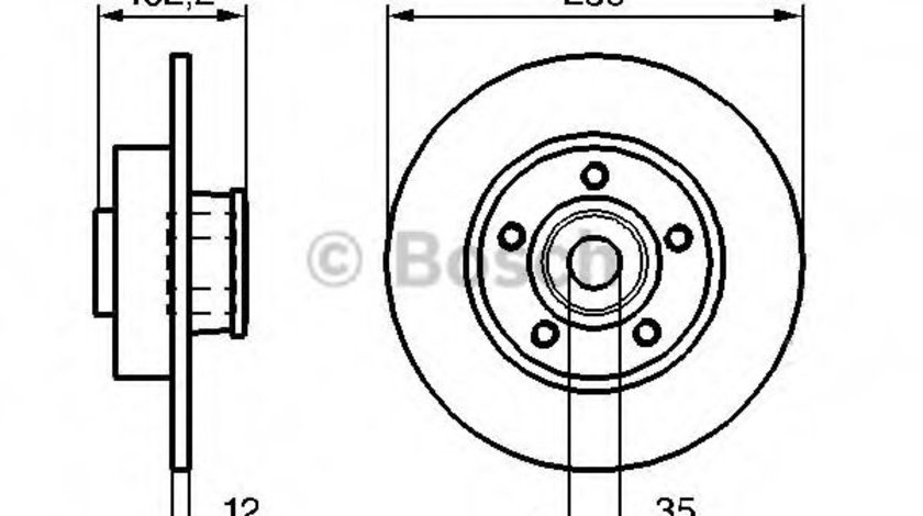 Disc frana OPEL VIVARO combi (J7) (2001 - 2014) BOSCH 0 986 479 271 piesa NOUA