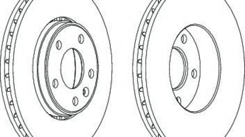 Disc frana OPEL VIVARO combi (J7) (2001 - 2014) FERODO DDF1204C-1 piesa NOUA