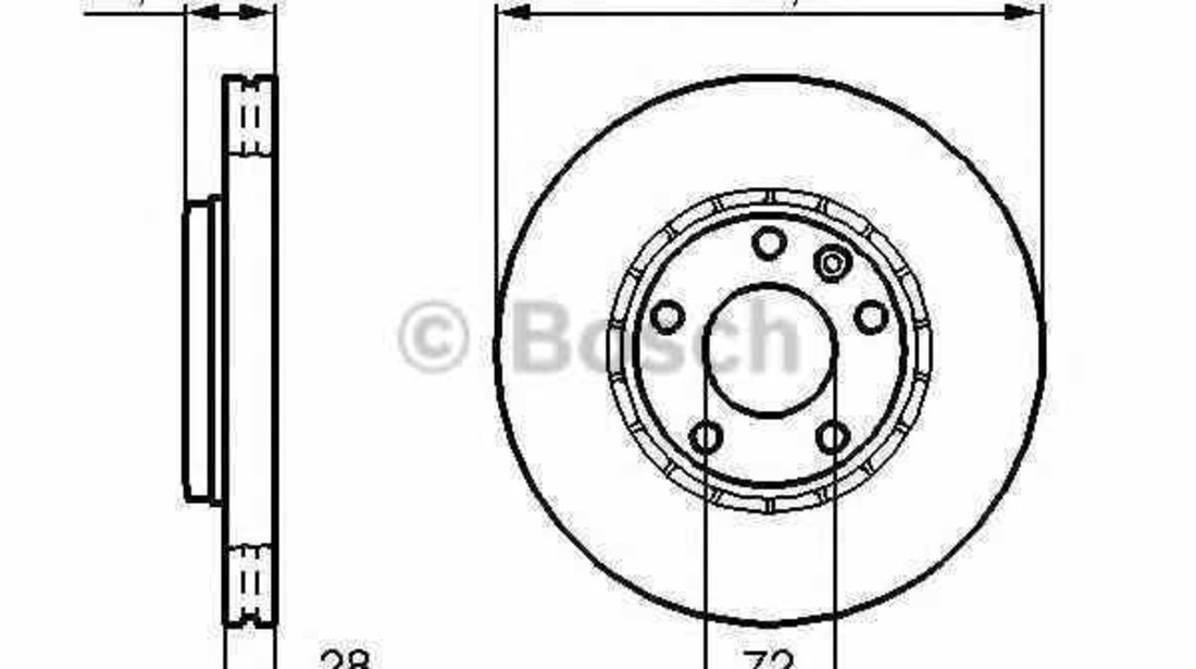 Disc frana OPEL VIVARO Combi J7 BOSCH 0 986 479 B69