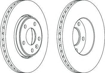 Disc frana OPEL VIVARO platou / sasiu (E7) (2006 - 2014) FERODO DDF1204C-1 piesa NOUA