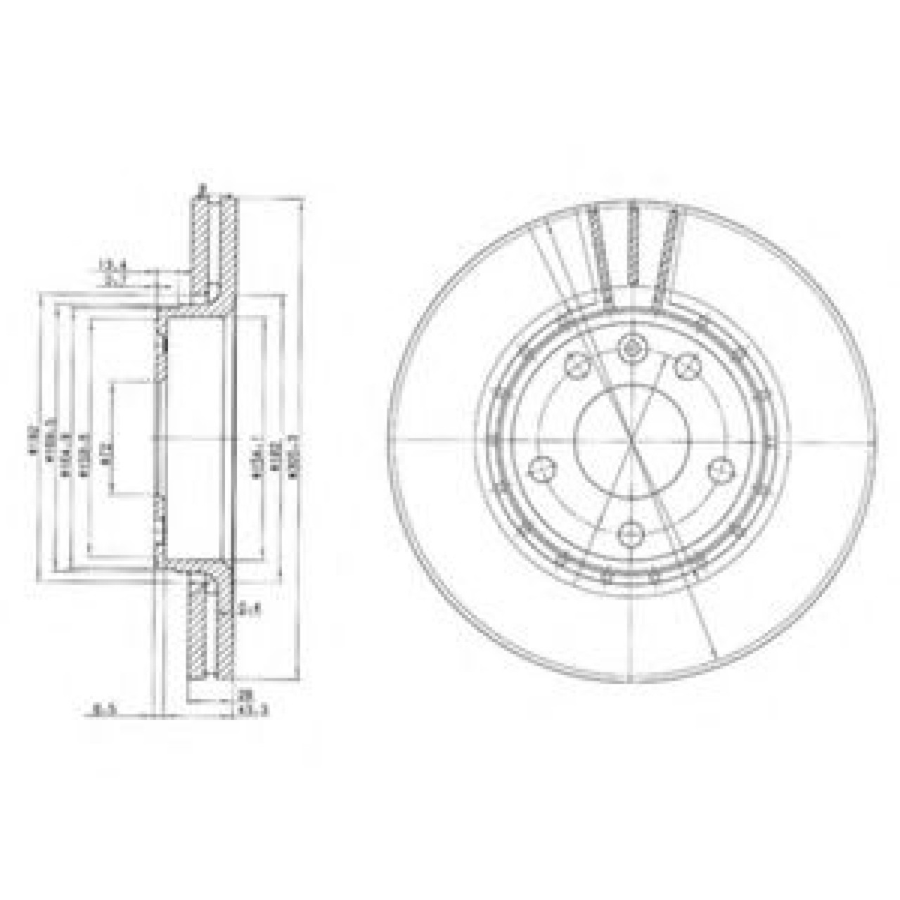 Disc frana OPEL VIVARO platou / sasiu (E7) (2006 - 2014) DELPHI BG3768 piesa NOUA