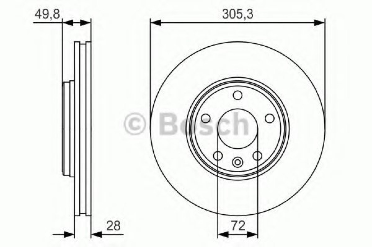 Disc frana OPEL VIVARO platou / sasiu (E7) (2006 - 2014) BOSCH 0 986 479 R93 piesa NOUA