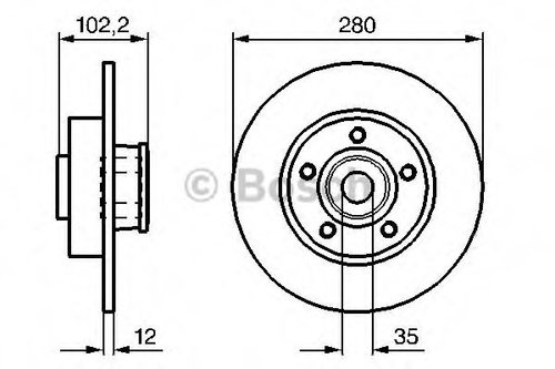 Disc frana OPEL VIVARO platou / sasiu (E7) (2006 - 2014) BOSCH 0 986 479 271 piesa NOUA