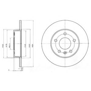 Disc frana OPEL ZAFIRA A (F75) (1999 - 2005) DELPHI BG3406 piesa NOUA