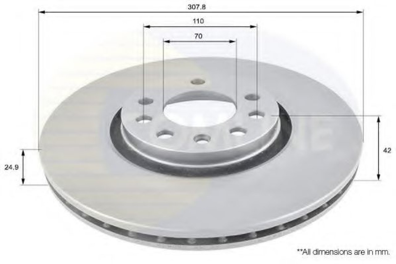 Disc frana OPEL ZAFIRA B (A05) (2005 - 2016) COMLINE ADC1124V piesa NOUA