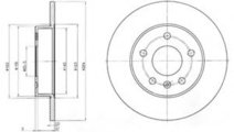 Disc frana OPEL ZAFIRA B (A05) (2005 - 2016) DELPH...