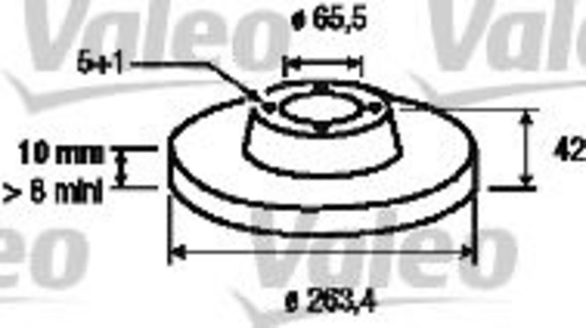 Disc frana OPEL ZAFIRA B (A05) (2005 - 2016) VALEO 186593 piesa NOUA