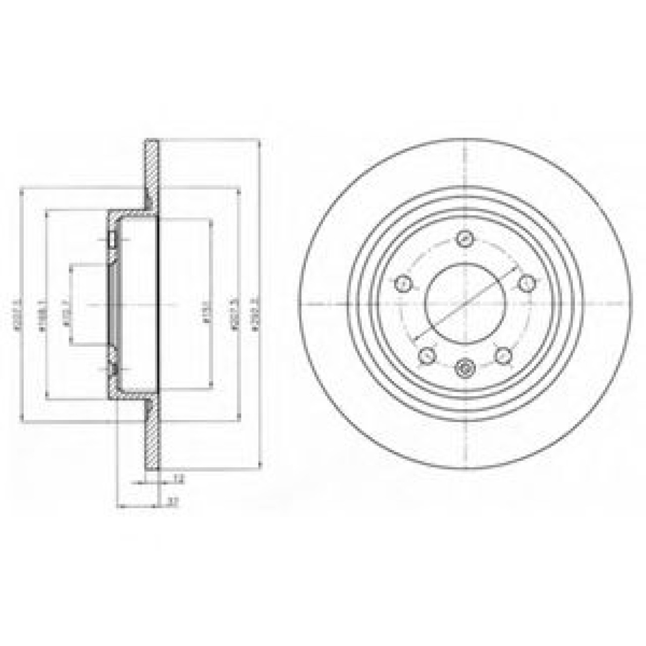 Disc frana OPEL ZAFIRA TOURER C (P12) (2011 - 2016) DELPHI BG4279 piesa NOUA