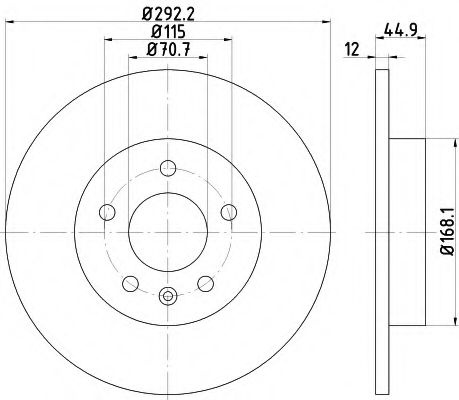 Disc frana OPEL ZAFIRA TOURER C (P12) (2011 - 2016) TEXTAR 92205703 piesa NOUA