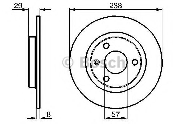 Disc frana PEUGEOT 106 I (1A, 1C) (1991 - 1996) BOSCH 0 986 478 246 piesa NOUA