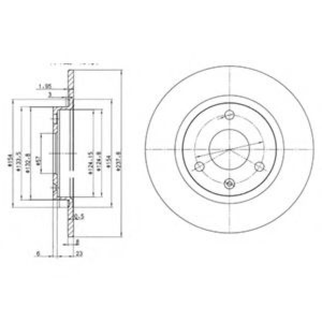 Disc frana PEUGEOT 106 I (1A, 1C) (1991 - 1996) DELPHI BG2355 piesa NOUA