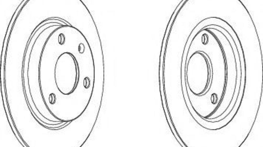 Disc frana PEUGEOT 106 I (1A, 1C) (1991 - 1996) FERODO DDF132 piesa NOUA