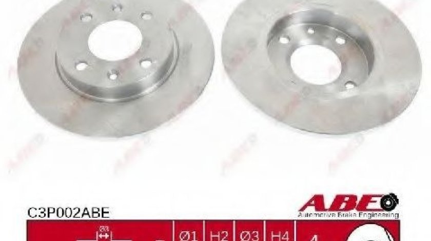 Disc frana PEUGEOT 106 II (1) (1996 - 2016) ABE C3P002ABE piesa NOUA