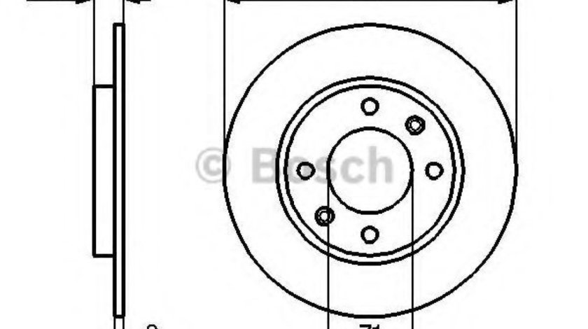 Disc frana PEUGEOT 106 II (1) (1996 - 2016) BOSCH 0 986 479 B35 piesa NOUA