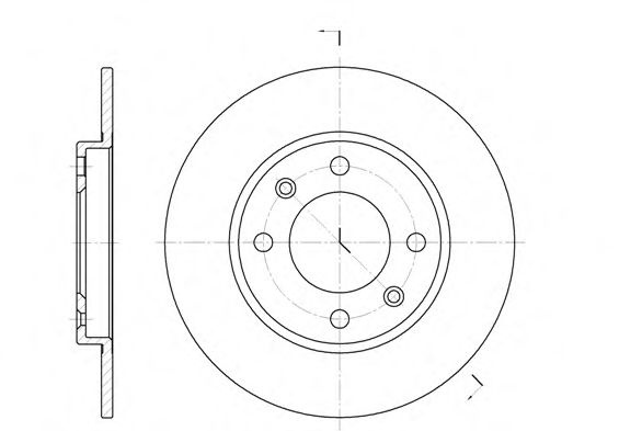 Disc frana PEUGEOT 106 II (1) (1996 - 2016) REMSA 6128.00 piesa NOUA