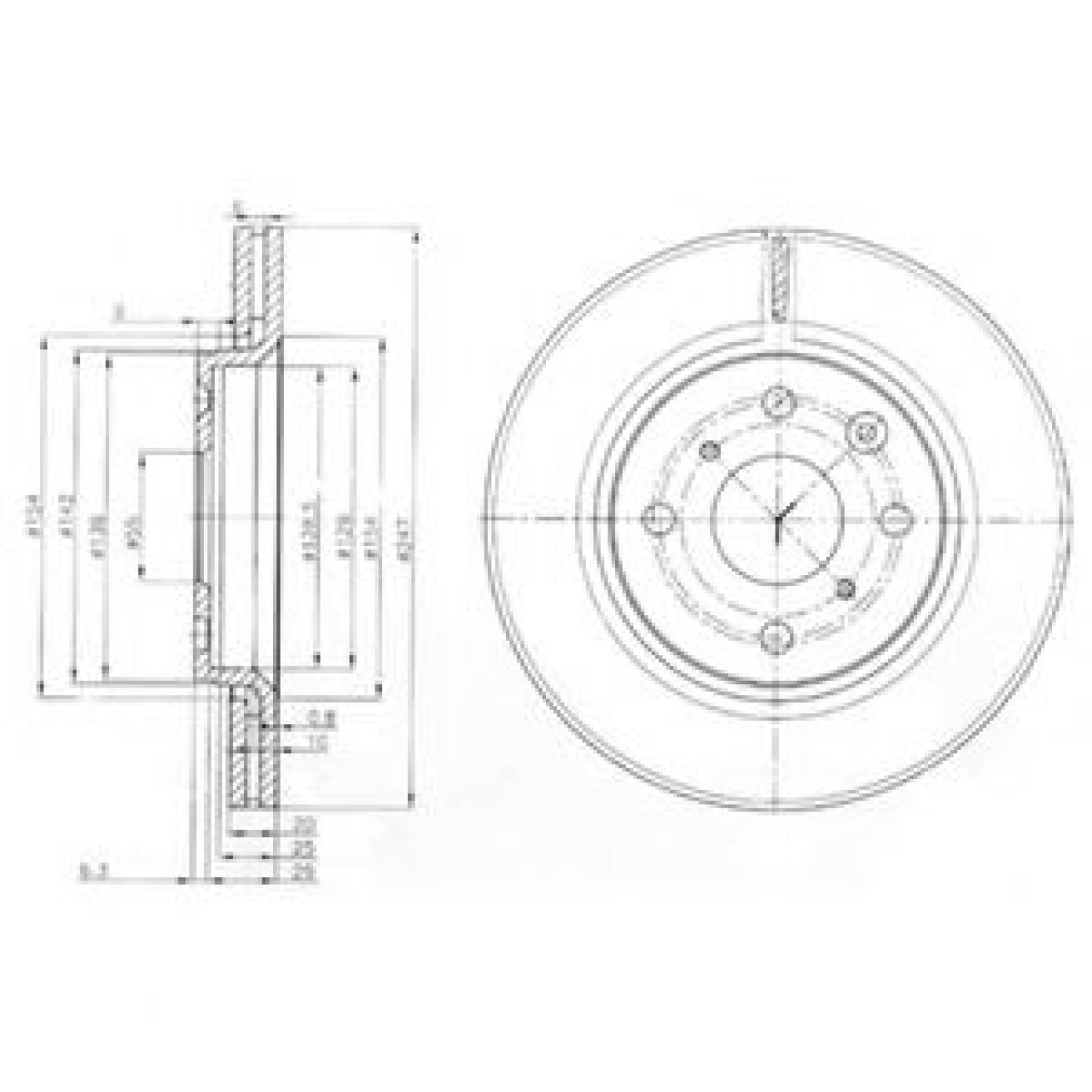 Disc frana PEUGEOT 107 (2005 - 2016) DELPHI BG3976 piesa NOUA