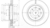 Disc frana PEUGEOT 107 (2005 - 2016) DELPHI BG3976...