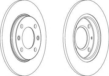 Disc frana PEUGEOT 206 CC (2D) (2000 - 2016) FERODO DDF244 piesa NOUA