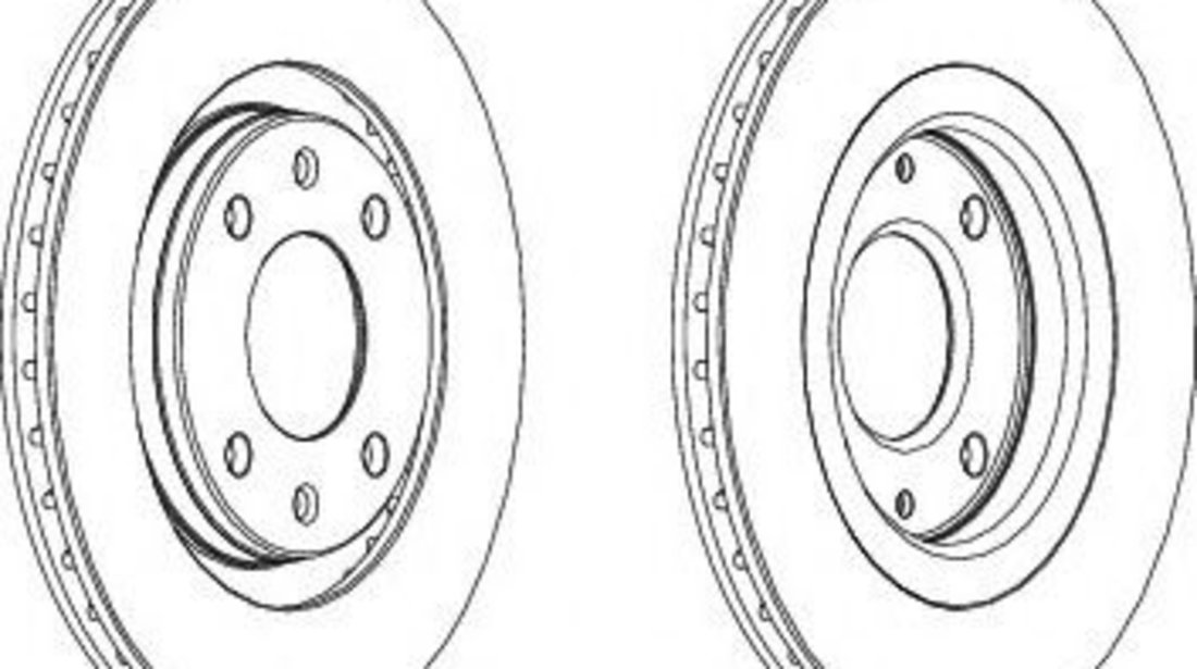 Disc frana PEUGEOT 206 CC (2D) (2000 - 2016) FERODO DDF192-1 piesa NOUA