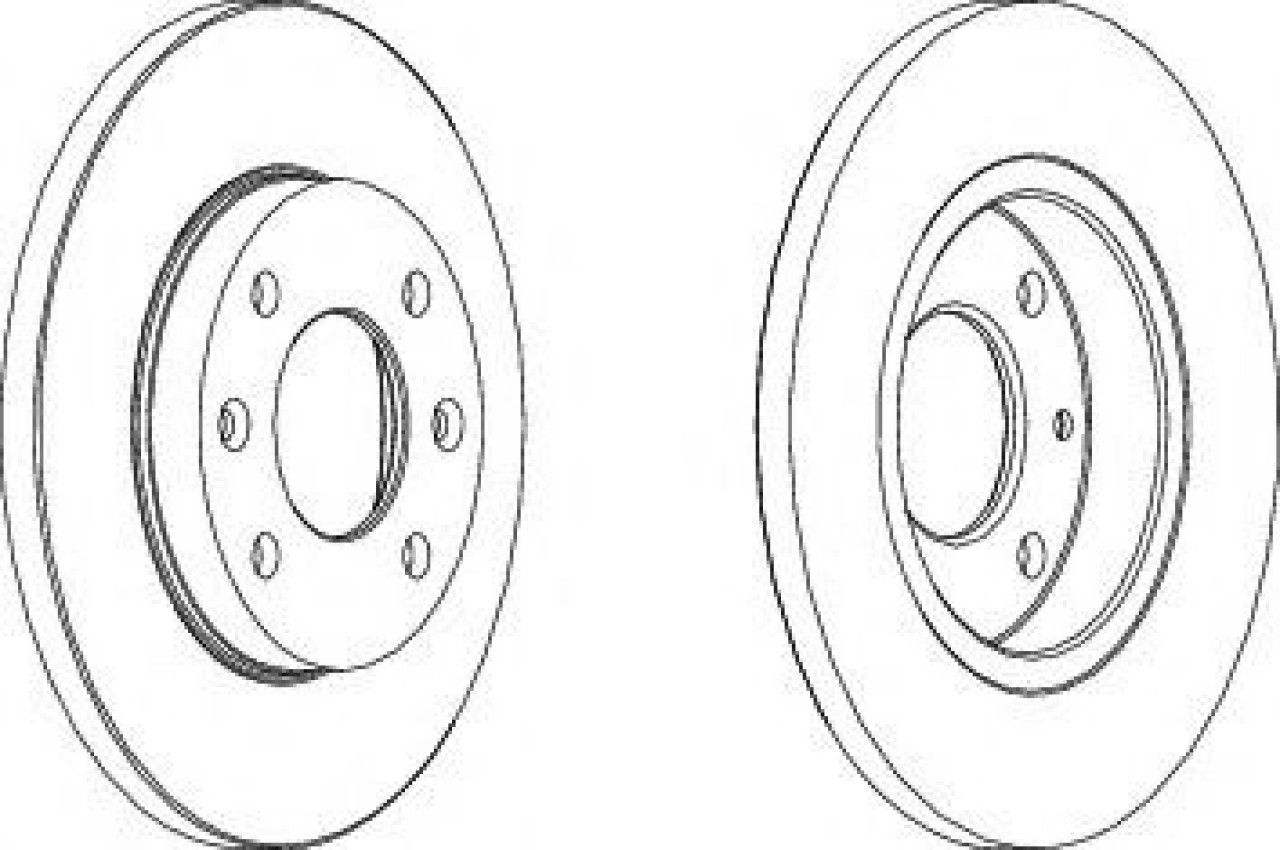 Disc frana PEUGEOT 206 Hatchback (2A/C) (1998 - 2016) FERODO DDF995 piesa NOUA